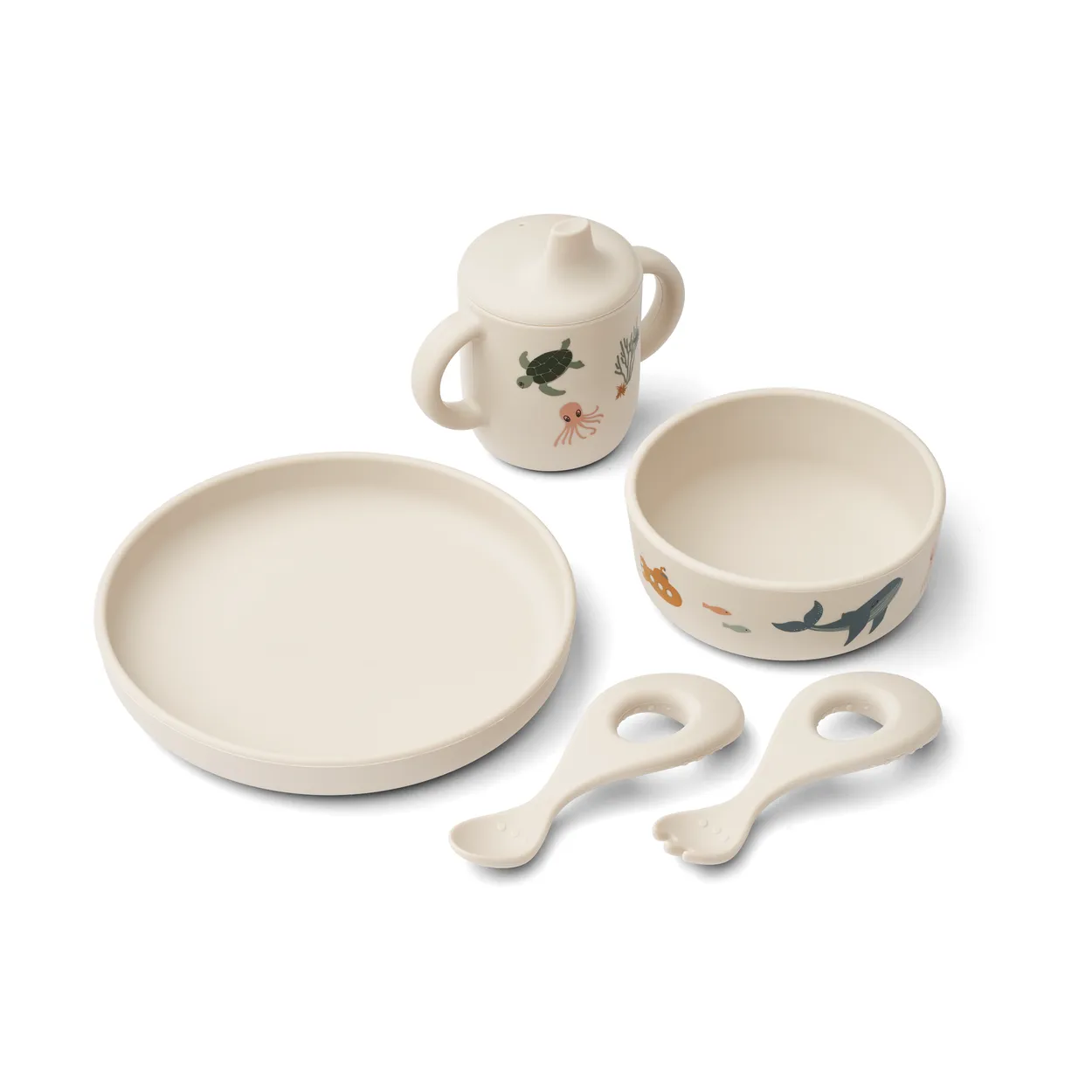 Liewood Ryle servise 5 deler Sea creature-Sandy