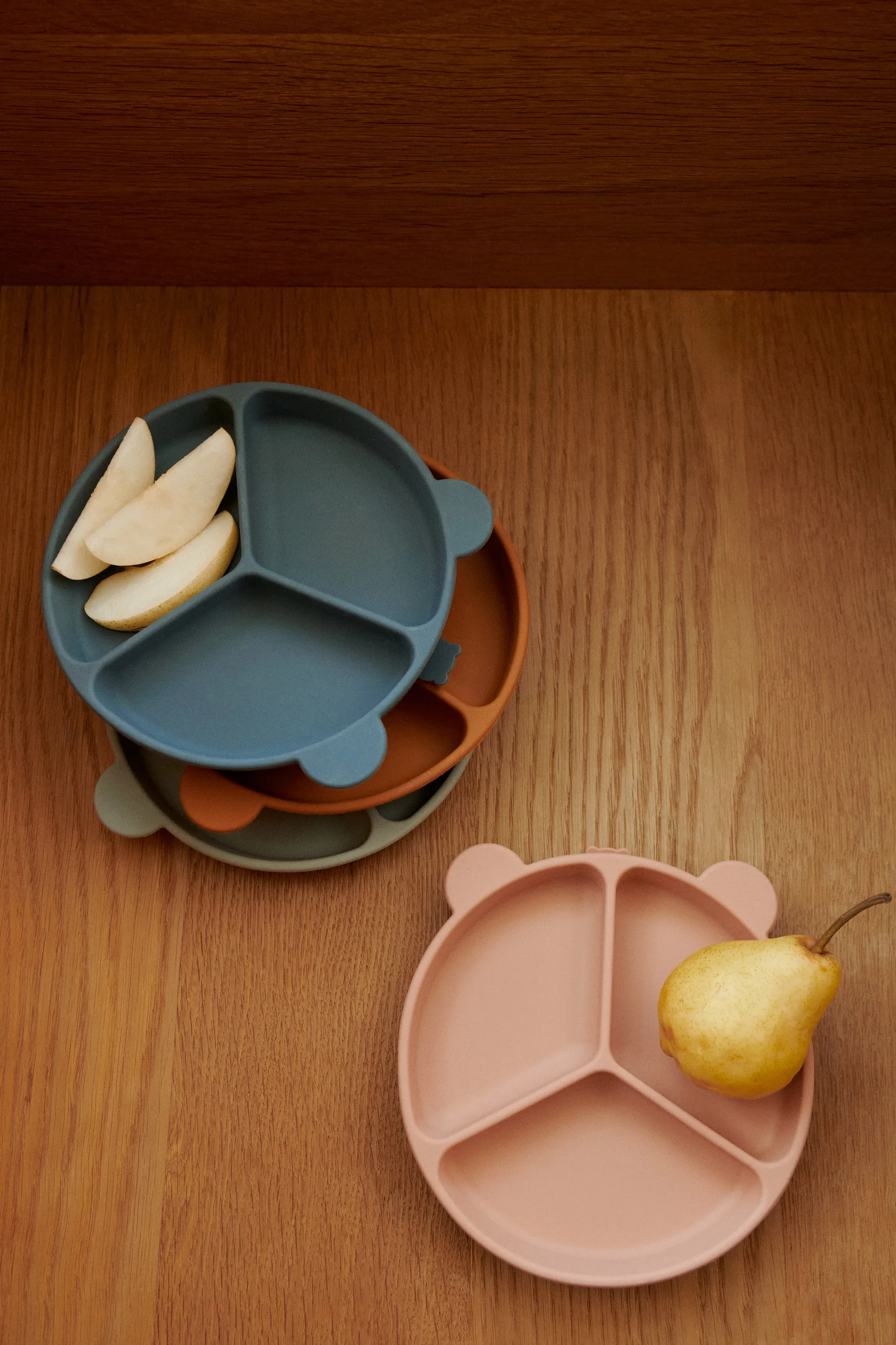 Stacy delt barnetallerken 2-pakning, Mustard-tuscany rose mix Liewood