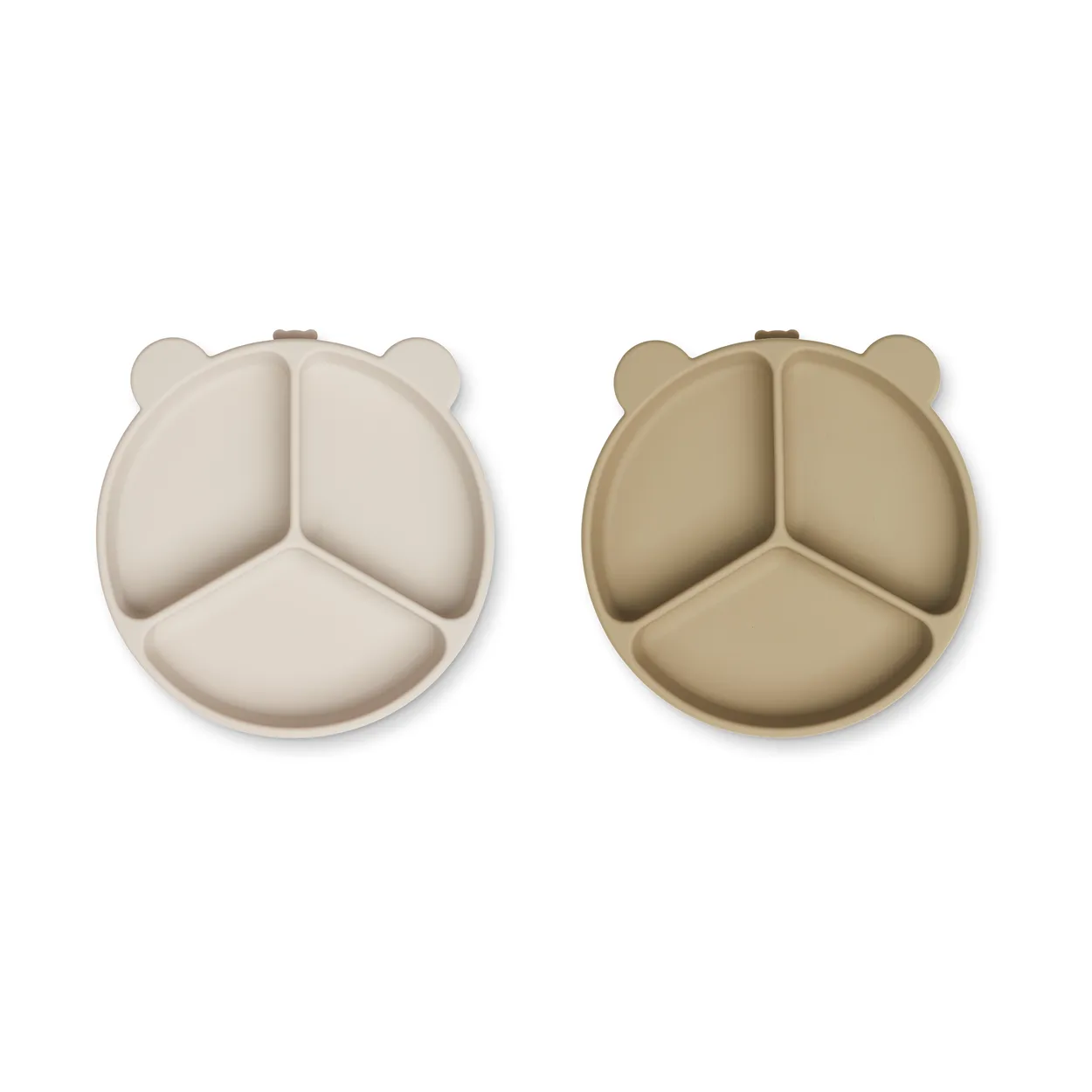 Liewood Stacy delt barnetallerken 2-pakning Sandy-Oat