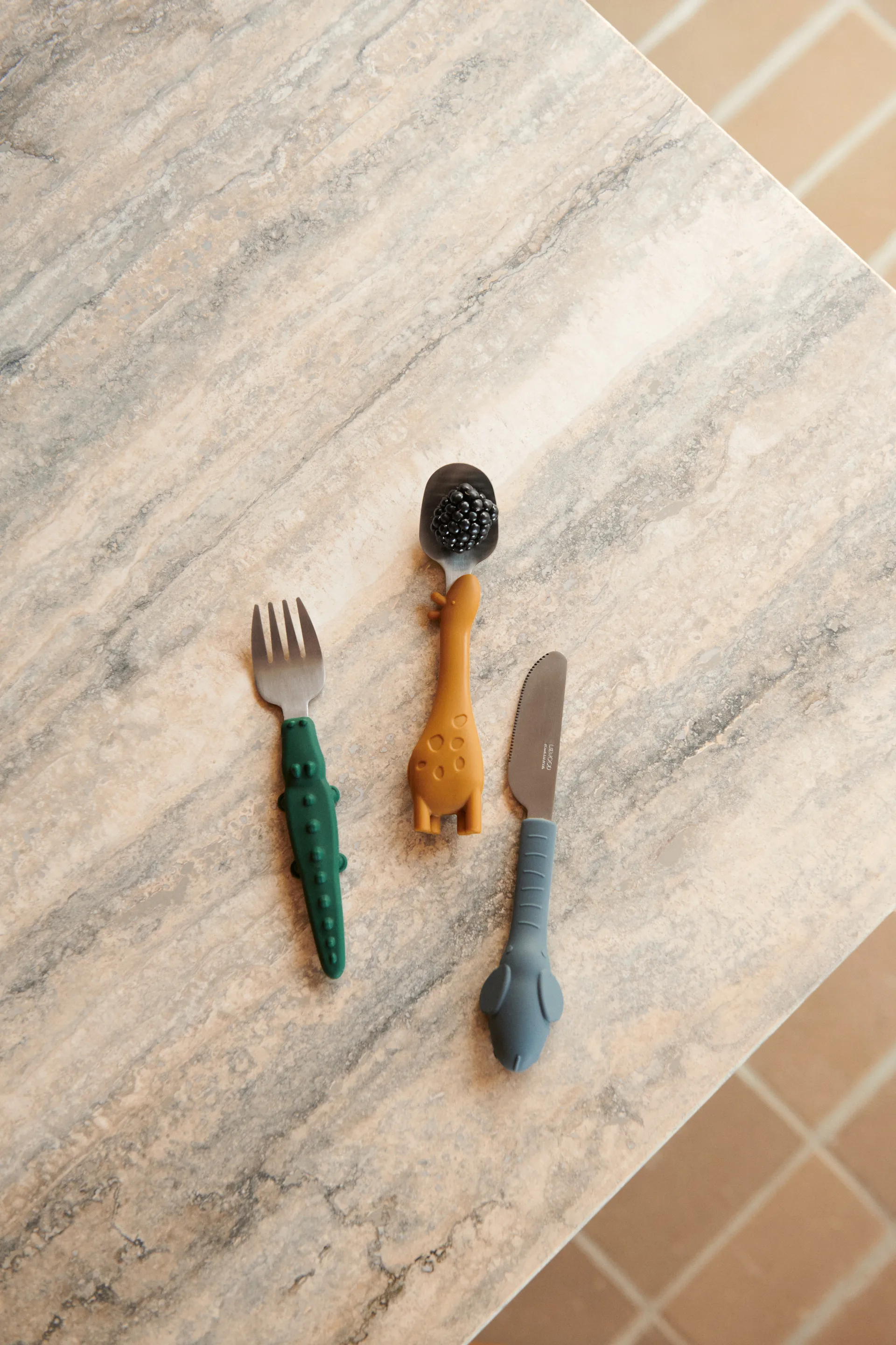 Tove all together bestikksett 3 deler, Golden caramel mix Liewood