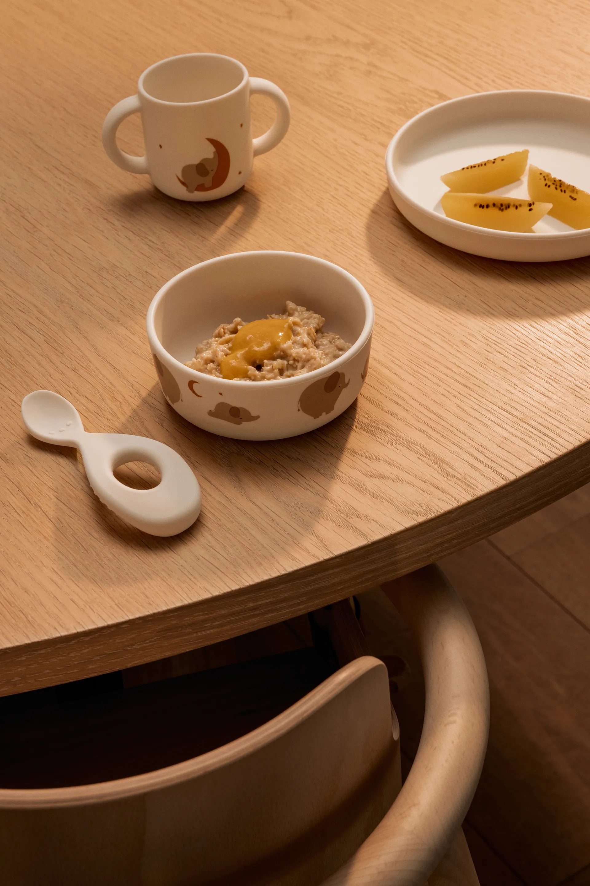 Vivi printed servisesett 4 deler, Elephant-Creme de la creme Liewood