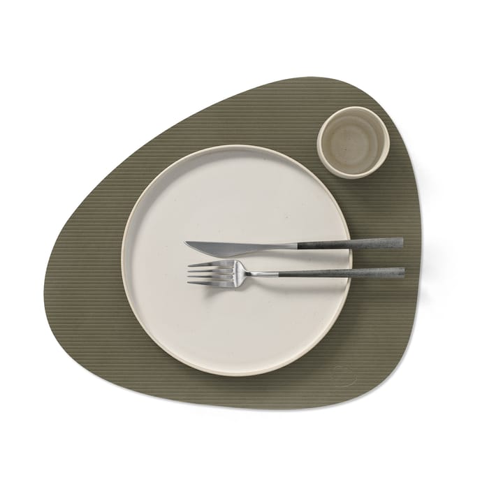 Corduroy bordbrikke curve L, Army Green LIND DNA