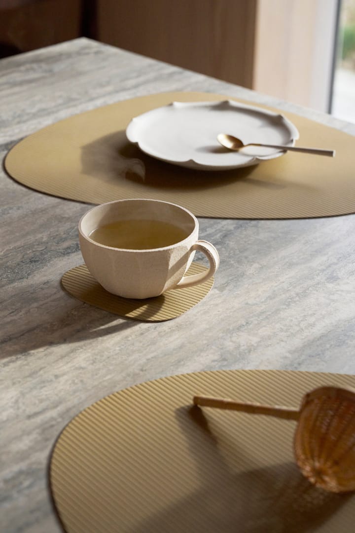 Corduroy bordbrikke curve L, Khaki LIND DNA