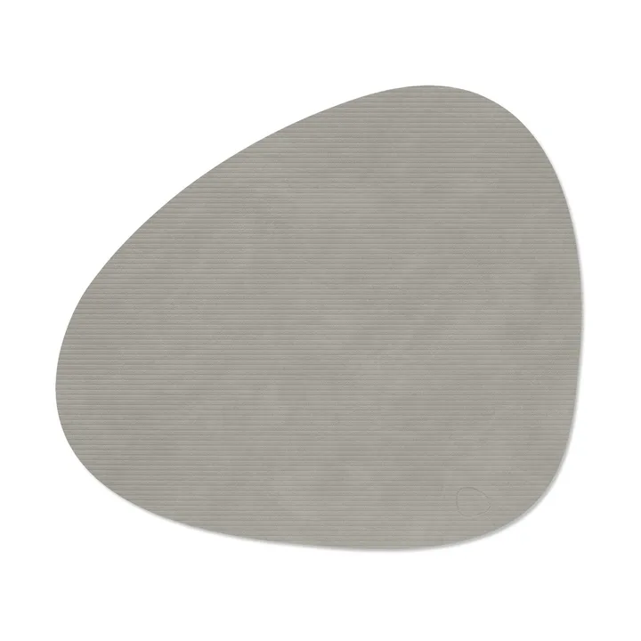 Corduroy bordbrikke curve L - Light Grey, 44x37 cm - LIND DNA