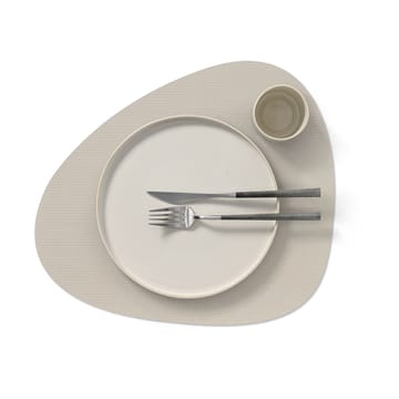 Corduroy bordbrikke curve L - Oyster White - LIND DNA