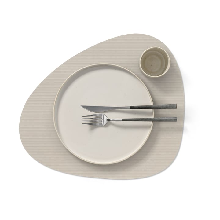 Corduroy bordbrikke curve L, Oyster White LIND DNA