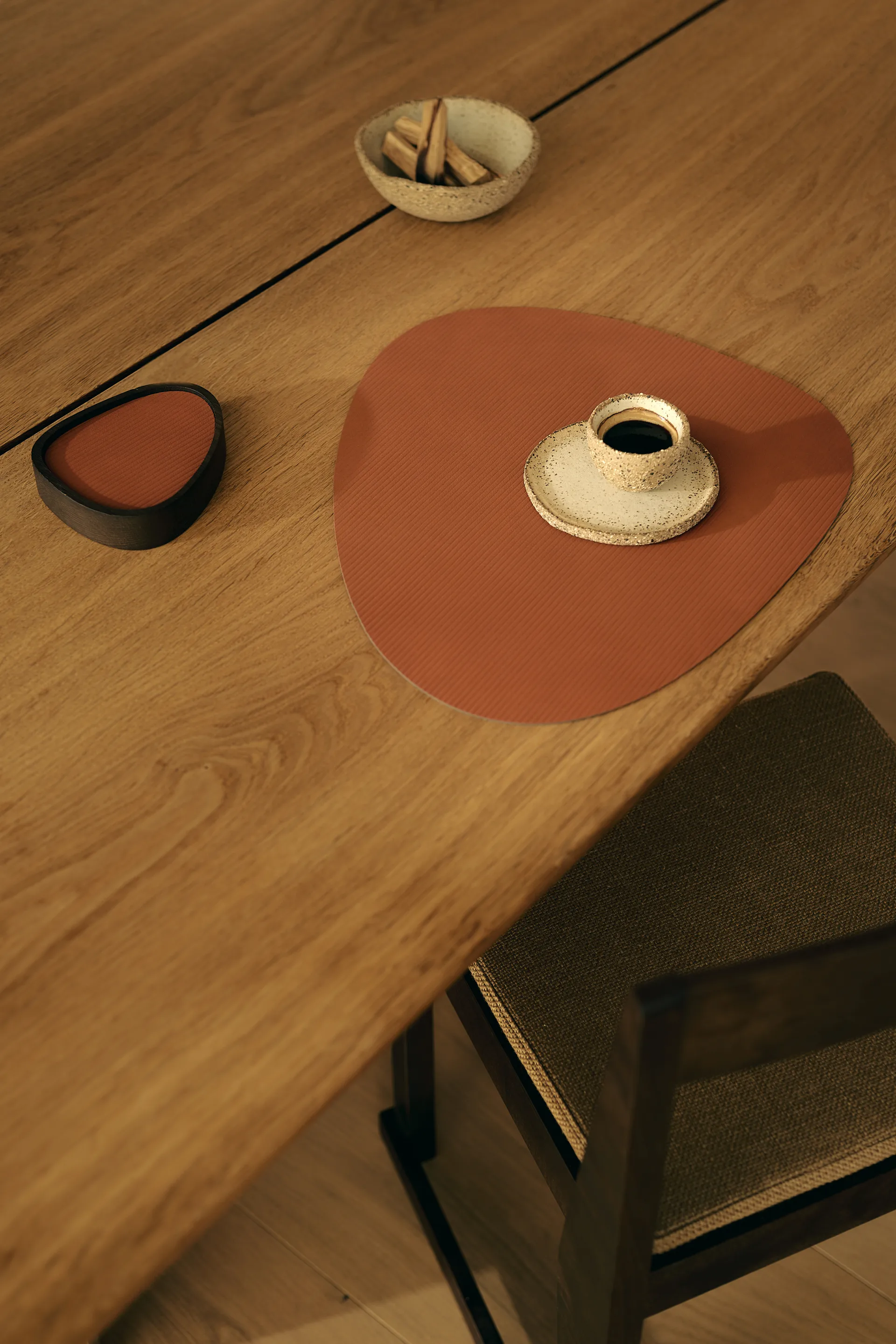 Corduroy bordbrikke curve L, Rust LIND DNA