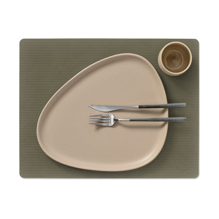 Corduroy bordbrikke square L, Army Green LIND DNA