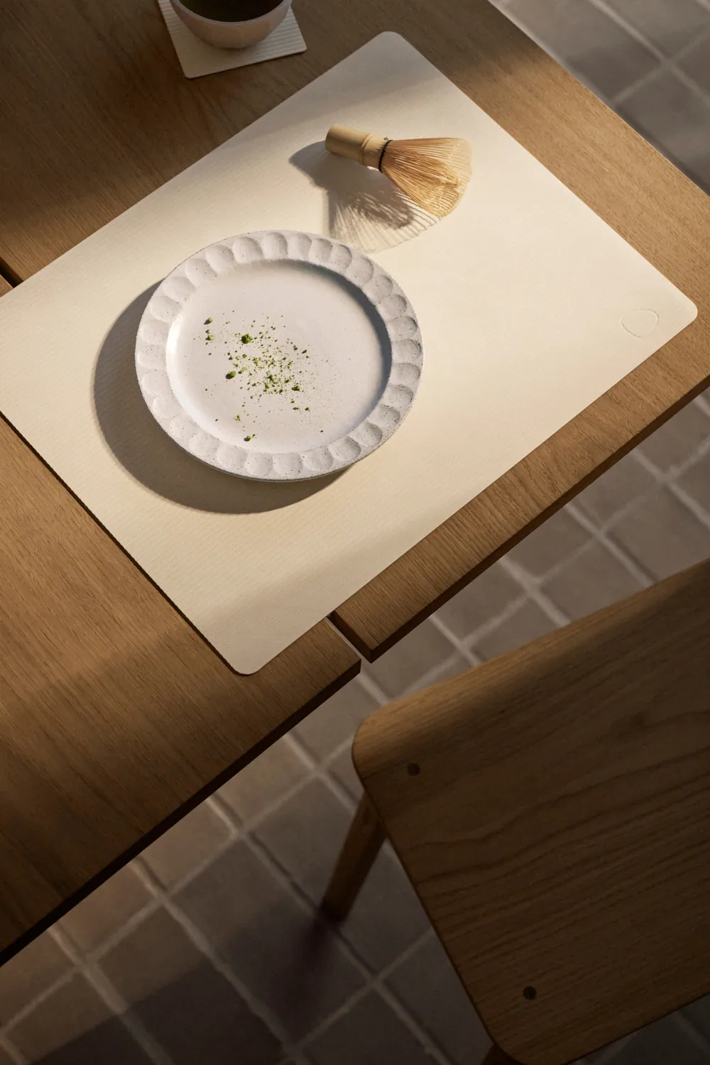 Corduroy bordbrikke square L, Vanilla LIND DNA