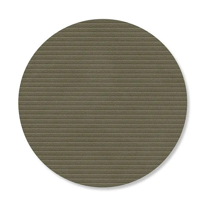 Corduroy glassunderlag - Army green, circle - LIND DNA
