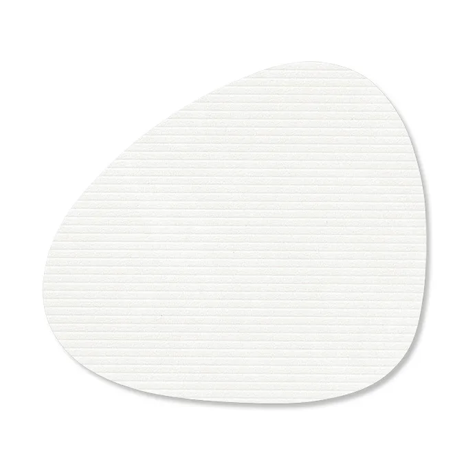 Corduroy glassunderlag curve, Pure white LIND DNA