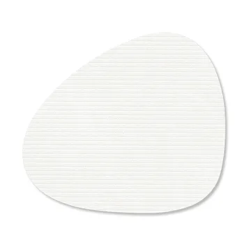 Corduroy glassunderlag curve - Pure white - LIND DNA
