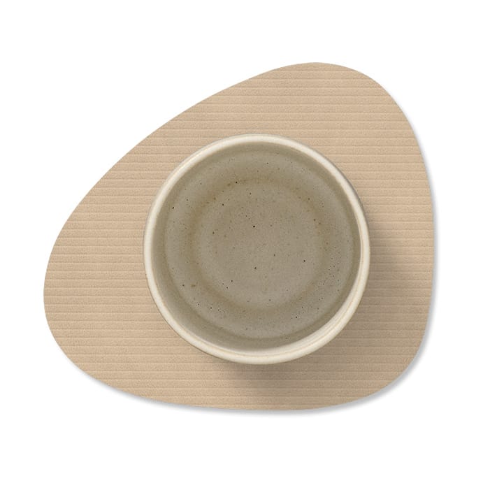 Corduroy glassunderlag curve, Sand LIND DNA