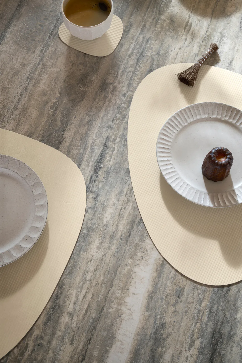 Corduroy glassunderlag curve, Vanilla LIND DNA