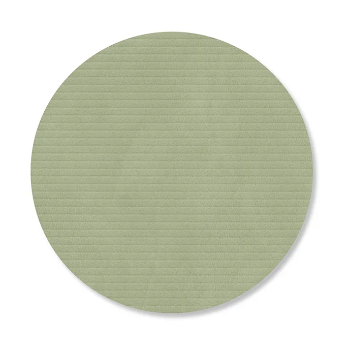 Corduroy glassunderlag - Olive green, circle - LIND DNA