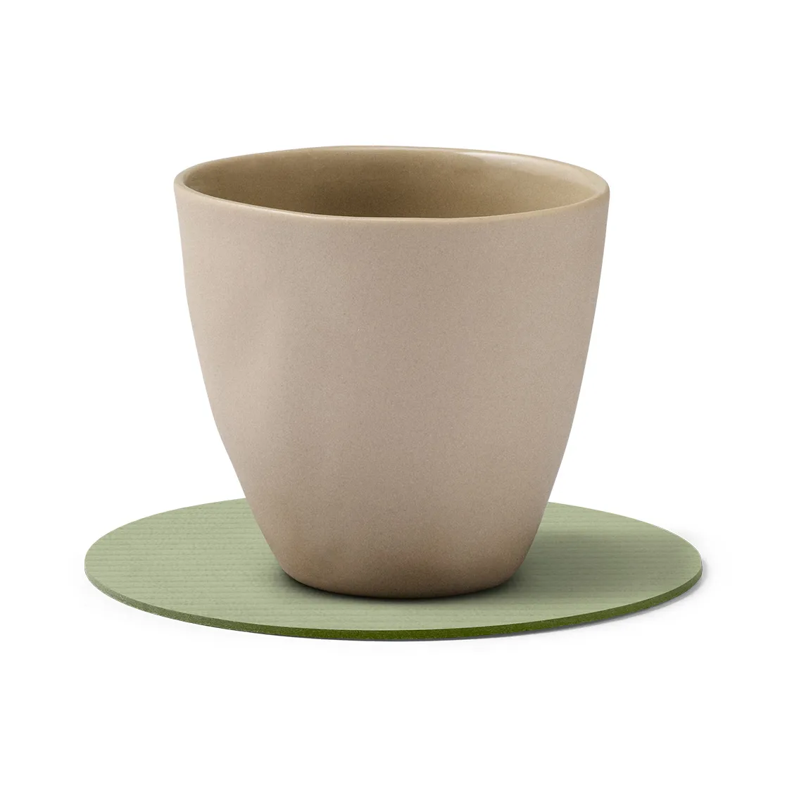 Corduroy glassunderlag, Olive green, circle LIND DNA