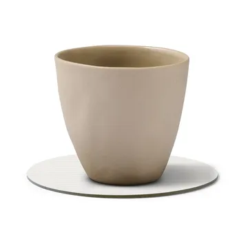 Corduroy glassunderlag - Pure white, circle - LIND DNA