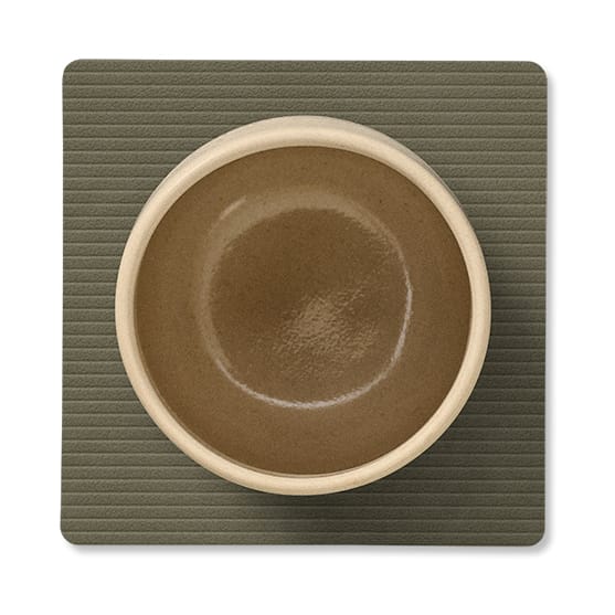 Corduroy glassunderlag square, Army Green LIND DNA