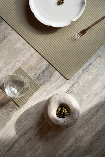Corduroy glassunderlag square - Herbal Dust - LIND DNA