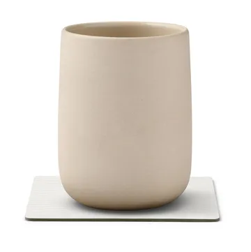 Corduroy glassunderlag square - Pure white - LIND DNA