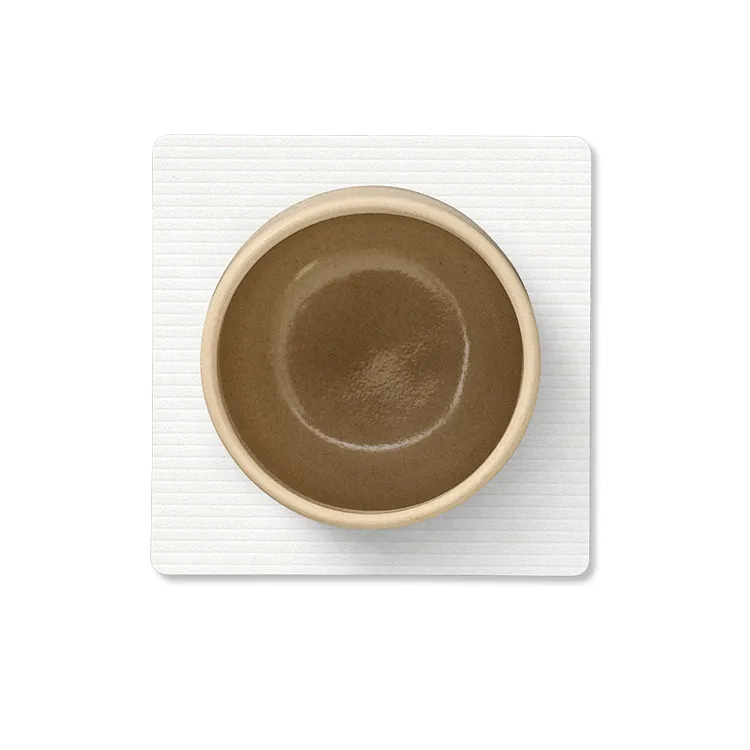 Corduroy glassunderlag square, Pure white LIND DNA