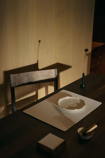 Corduroy glassunderlag square - Pure white - LIND DNA