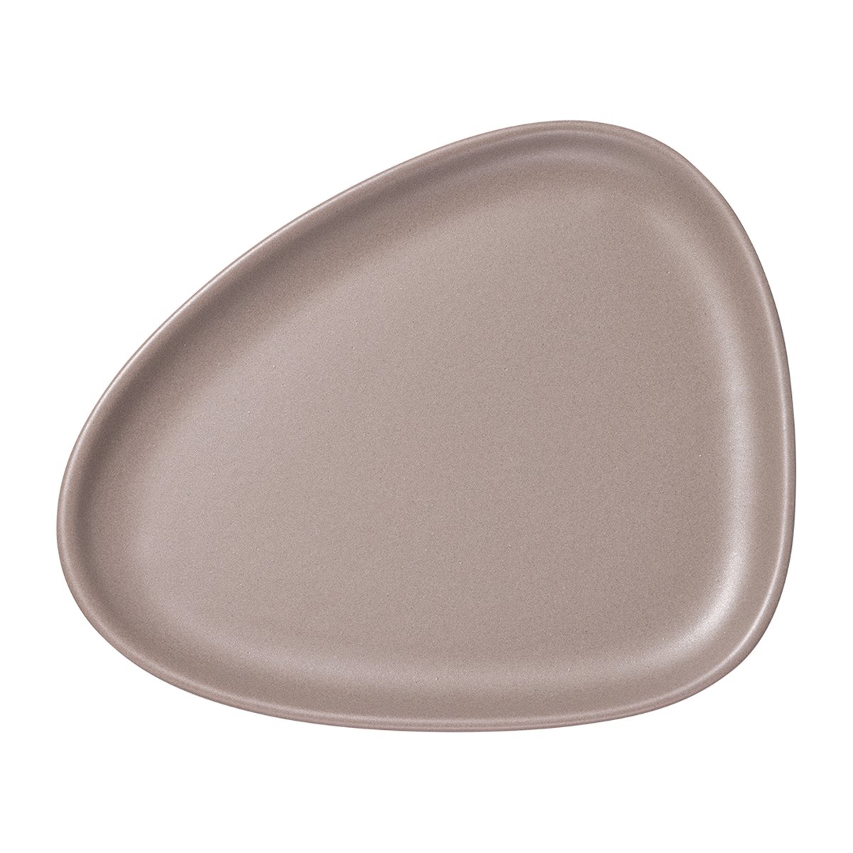 LIND DNA - Curve Stoneware frokosttallerken 22x19 cm varm grå