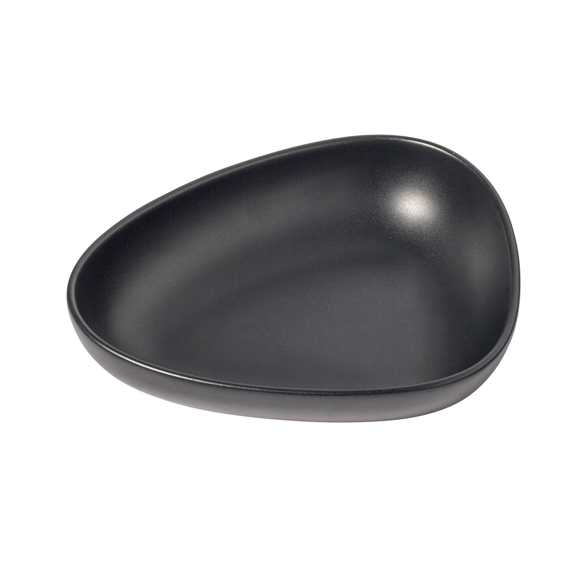 LIND DNA - Curve Stoneware dyp tallerken 22x19 cm svart