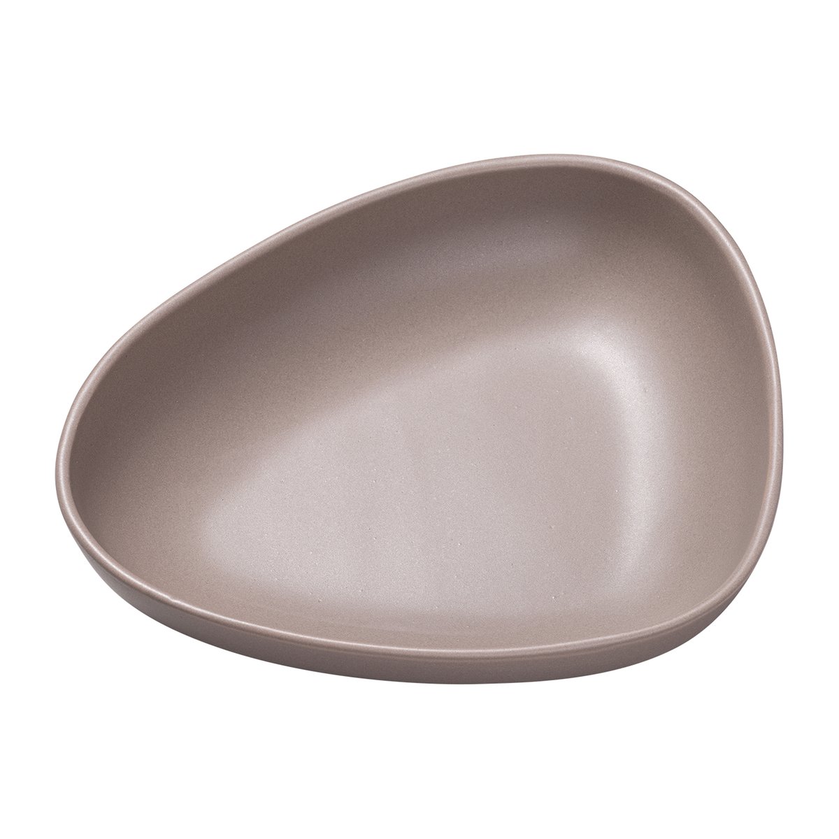 LIND DNA Curve Stoneware dyp tallerken 19x22 cm Warm grey