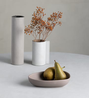 Curve Stoneware dyp tallerken 19x22 cm - Warm grey - LIND DNA