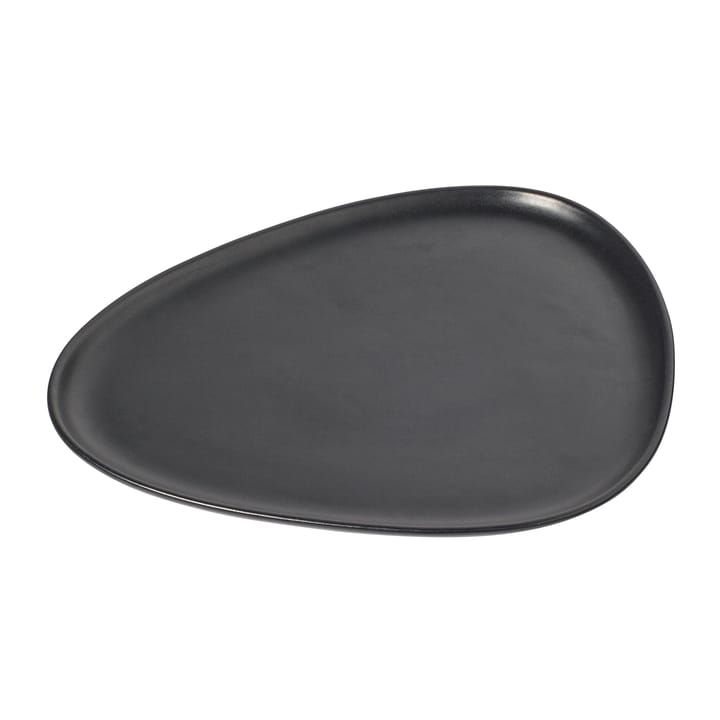 Curve Stoneware tallerken 26x30 cm - Black - LIND DNA