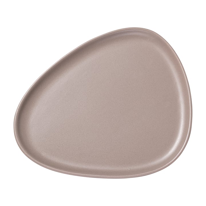 Curve Stoneware tallerken 26x30 cm - Warm grey - LIND DNA