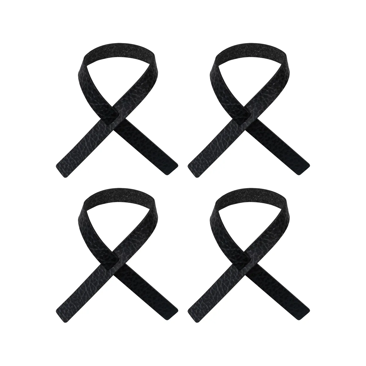 LIND DNA Loop serviettring 4-stk. Svart antracit