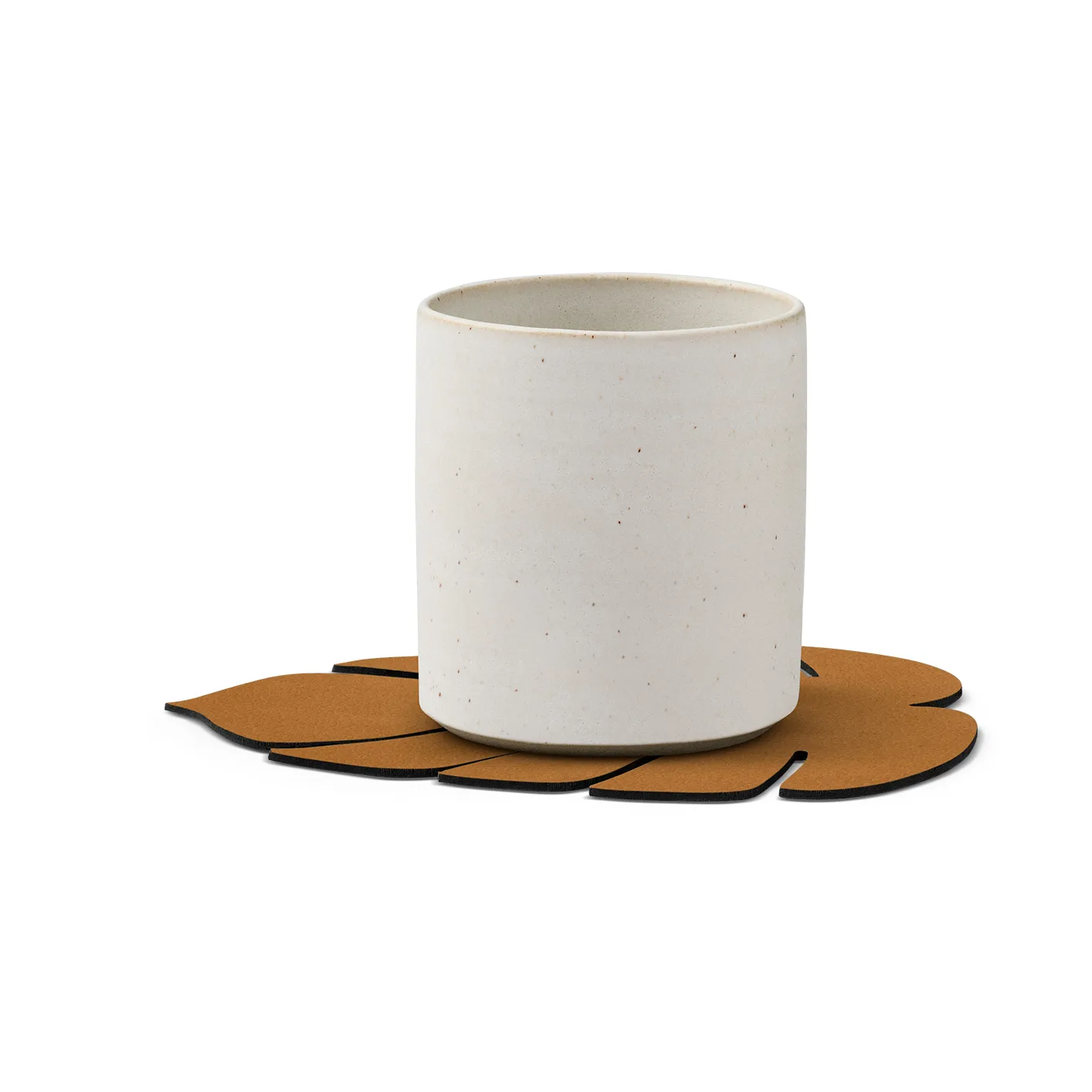 Monstera Leaf Nupo glassunderlag, Burned curry LIND DNA