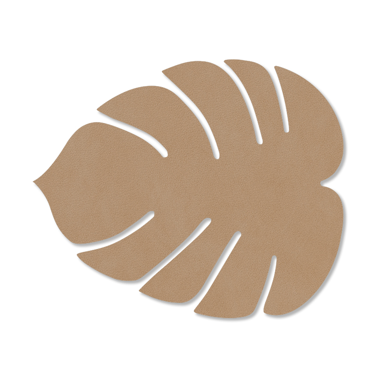 LIND DNA Monstera Leaf Nupo glassunderlag Nougat