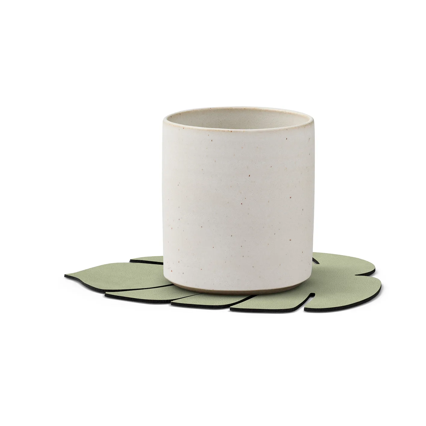 Monstera Leaf Nupo glassunderlag, Olivgrønn LIND DNA