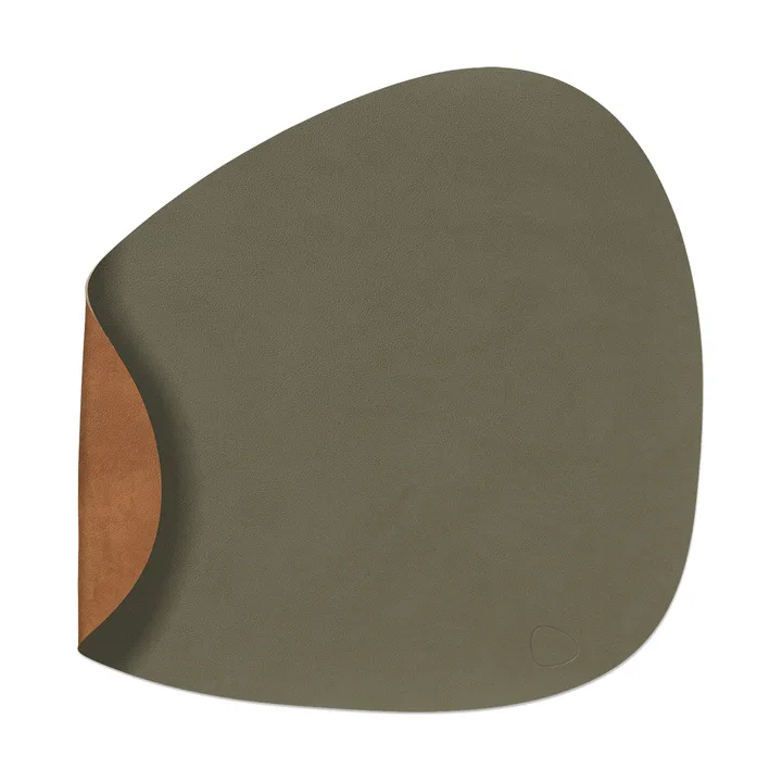 Nupo bordbrikke vendbar curve L 1 stk. - Army green-nature, 44x37 cm - LIND DNA