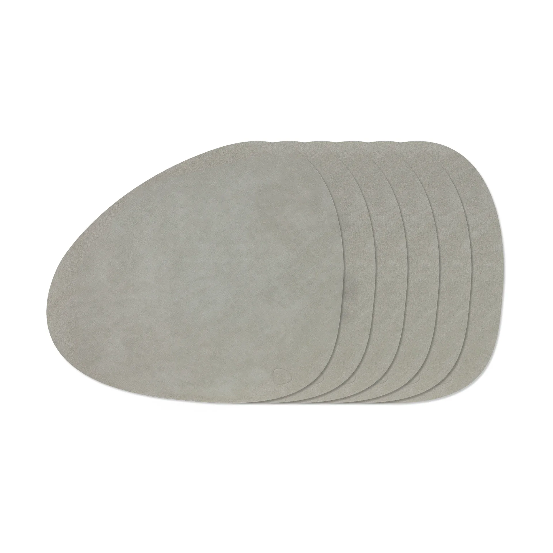 Nupo Curve bordbrikke-sett, Light Grey, 6-pakking LIND DNA