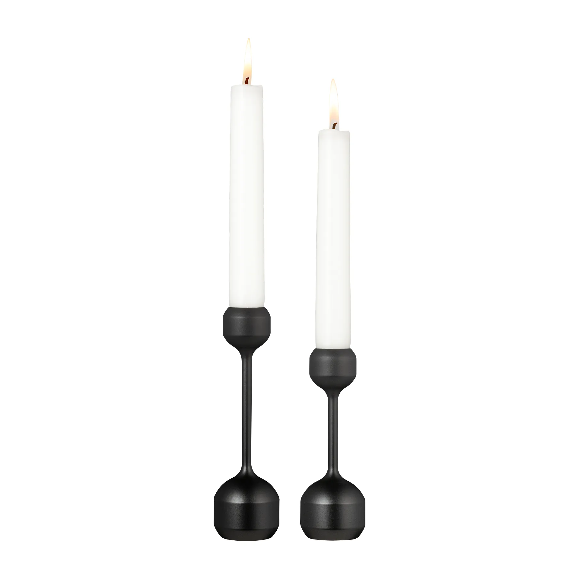 Silhouette lysestake 2 deler, Svart LIND DNA