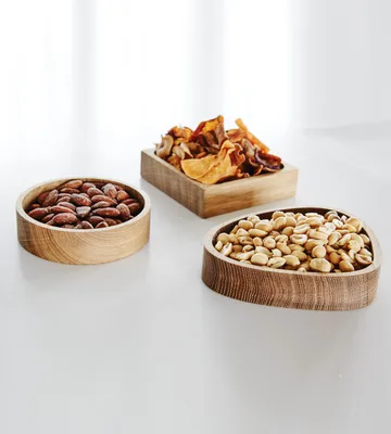 Wood Box oppbevaring til glassunderlag - Nature-oak, circle, S - LIND DNA