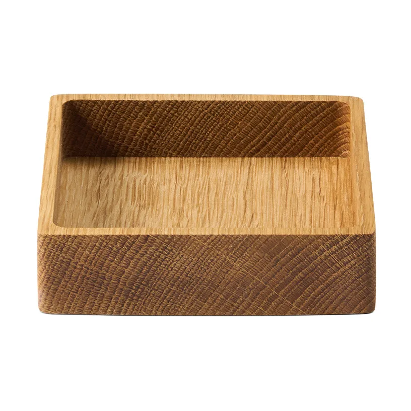 Wood Box oppbevaring til glassunderlag, Nature-oak, square, S LIND DNA