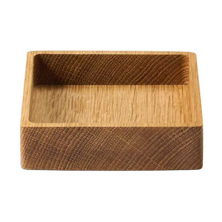 Wood Box oppbevaring til glassunderlag - Nature-oak, square, S - LIND DNA