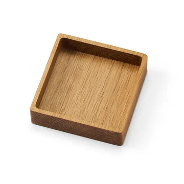 Wood Box oppbevaring til glassunderlag - Nature-oak, square, S - LIND DNA