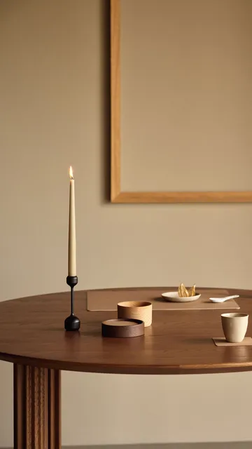 Wood Box oppbevaring til glassunderlag - Smoked-oak, circle, S - LIND DNA