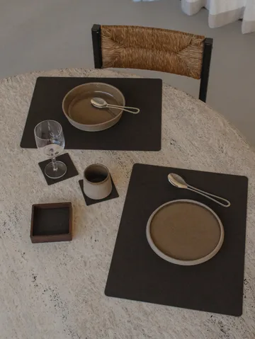 Wood Box oppbevaring til glassunderlag - Smoked-oak, square, S - LIND DNA