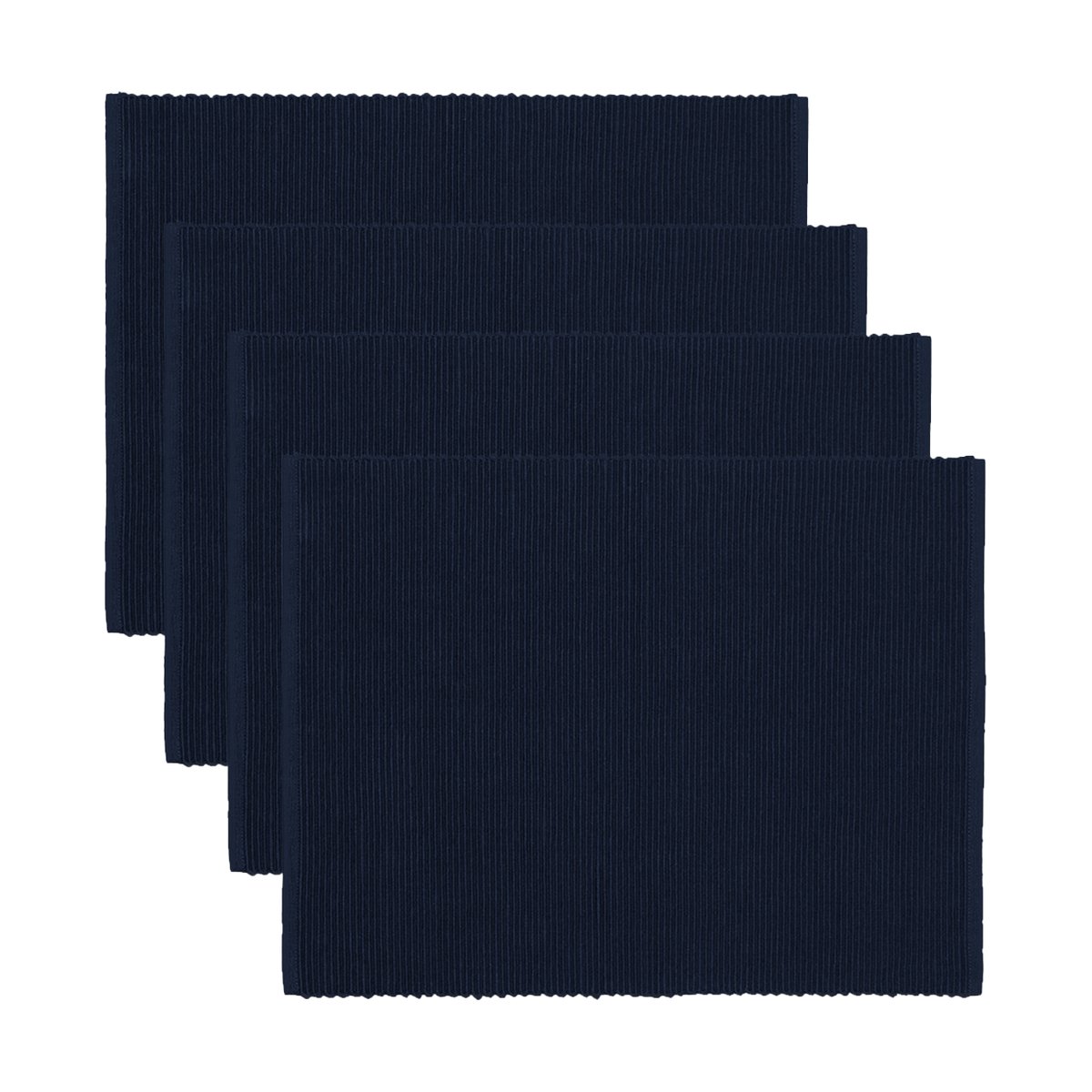 Linum Uni bordbrikke 35x46 cm 4-pk Mørk marineblå