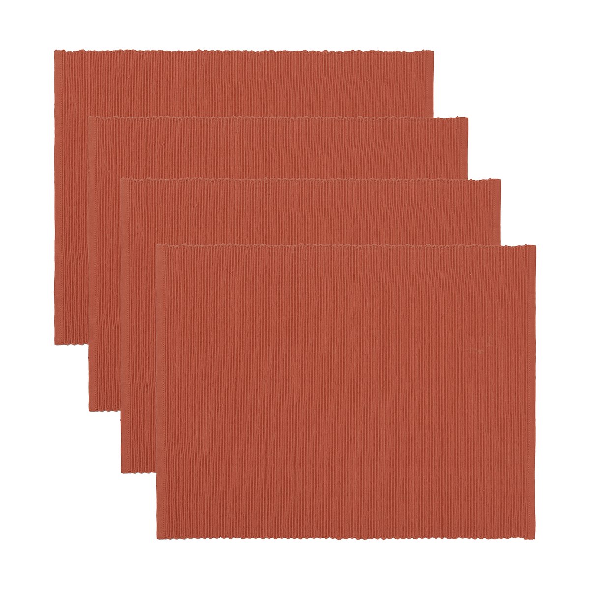 Linum Uni bordbrikke 35x46 cm 4-pk Rustoransje