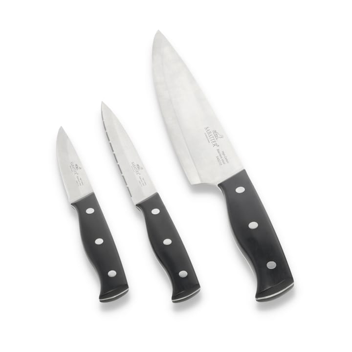 Lion Sabatier Austral knivsett 3 deler - Stål-svart - Lion Sabatier