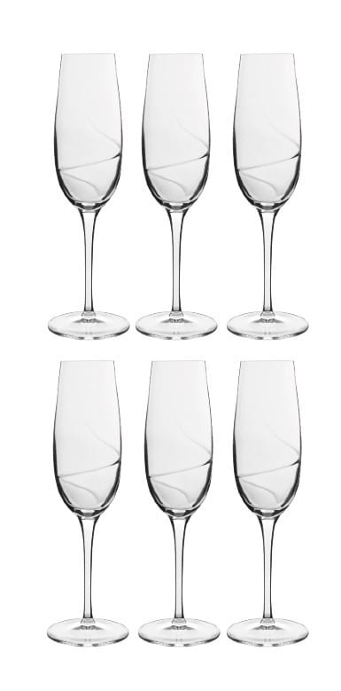 Aero champagneglass 6-pakning - 23,5 cl - Luigi Bormioli