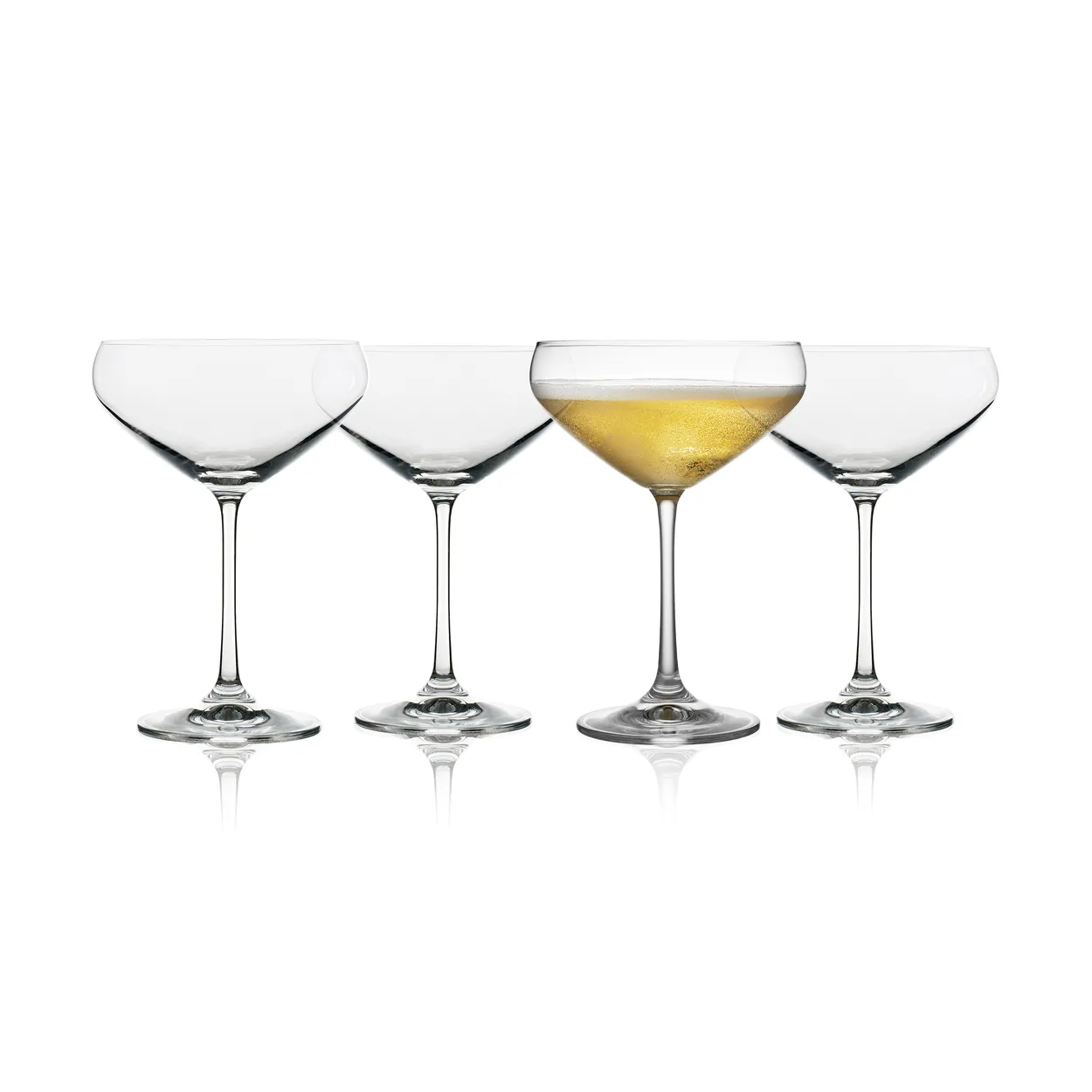 Lyngby Glas Juvel champagneglass coupe 34 cl 4-pakning Krystall
